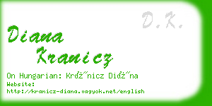 diana kranicz business card